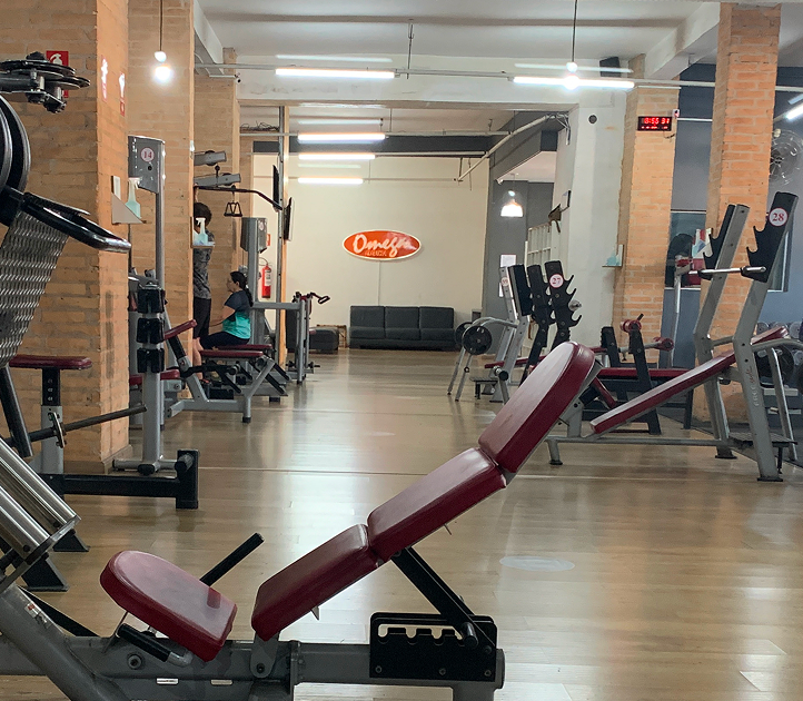 imagem interior da academia no São Bernardo